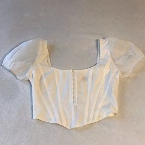 puff sleeve corset top